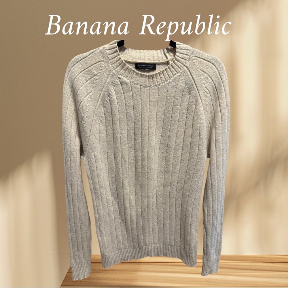 Banana Republic Made of Italian Yarn/wool 80%-Unisex Crewneck Sweater - Picture 1 of 10